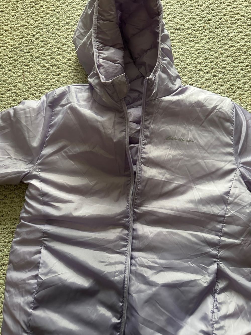 Eddie Bauer Light Lavender Hooded Puffer Jacket - Kids